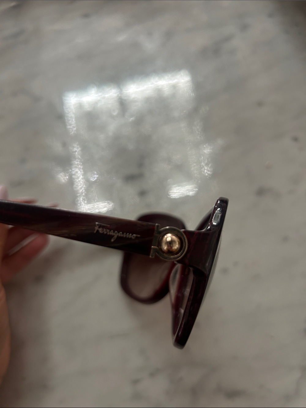 Salvatore Ferragamo Women's Burgundy and Brown Gradient Oversized Sunglasses - Picture 12 of 16